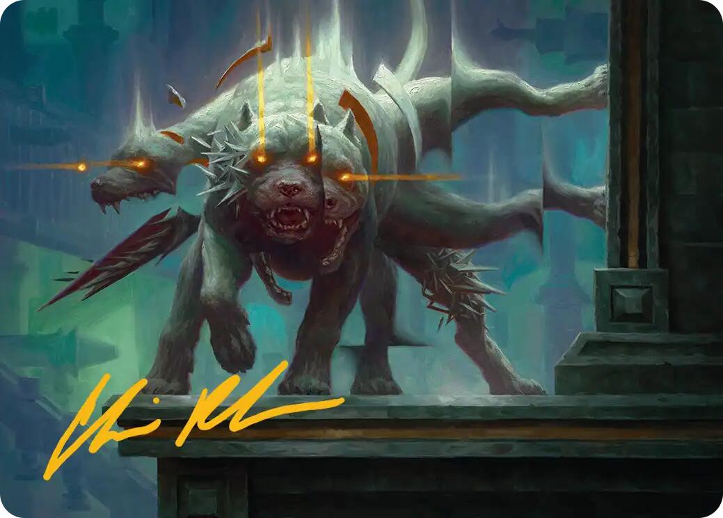 Flickering Hound Art Card (2/54) (Gold-Stamped Signature) [Reality Fracture Art Series] | Tabernacle Games