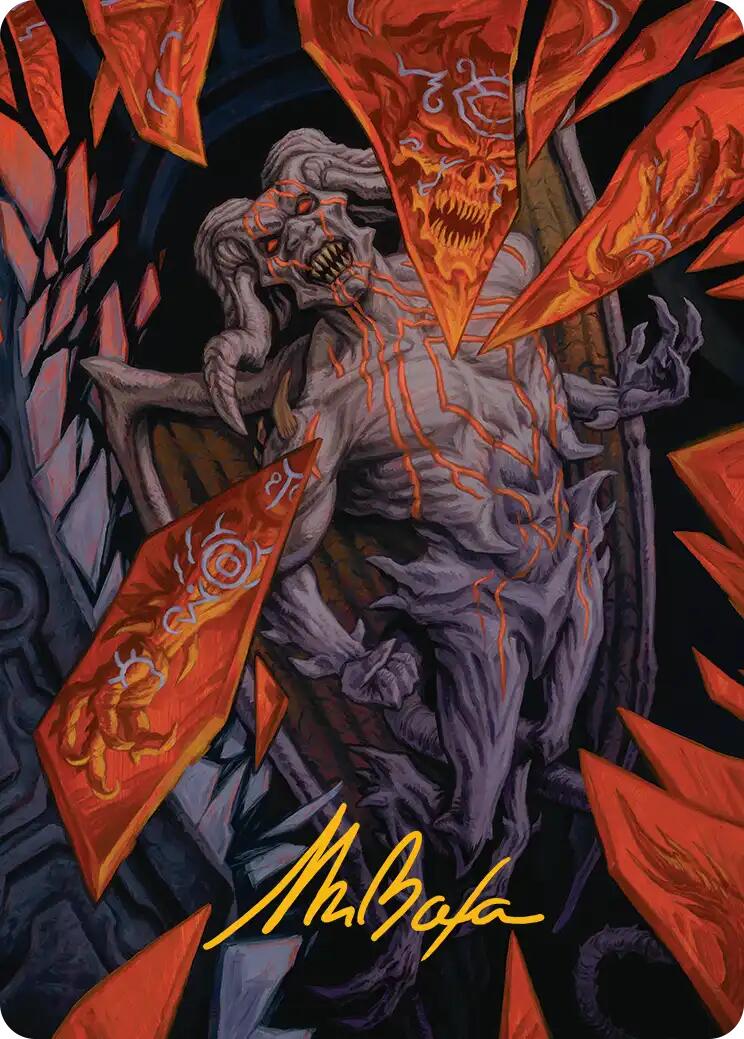 Curse-Marred Demon Art Card (Gold-Stamped Signature) [Reality Fracture Art Series] | Tabernacle Games