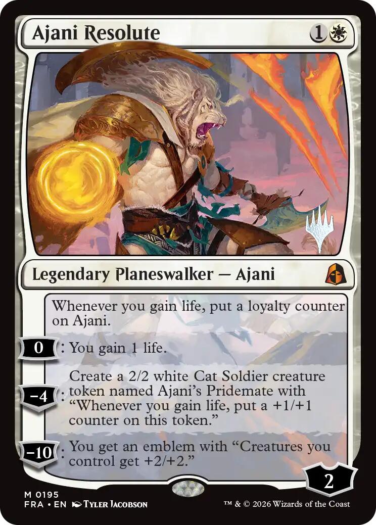 Ajani Resolute [Reality Fracture Promos] | Tabernacle Games
