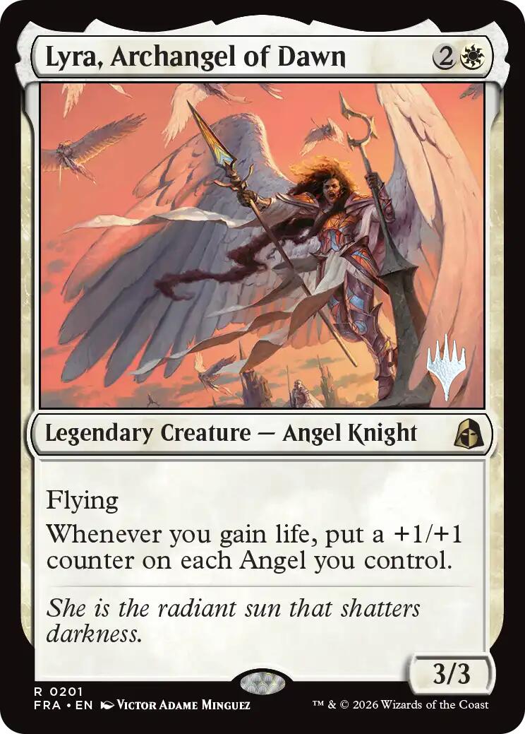 Lyra, Archangel of Dawn [Reality Fracture Promos] | Tabernacle Games