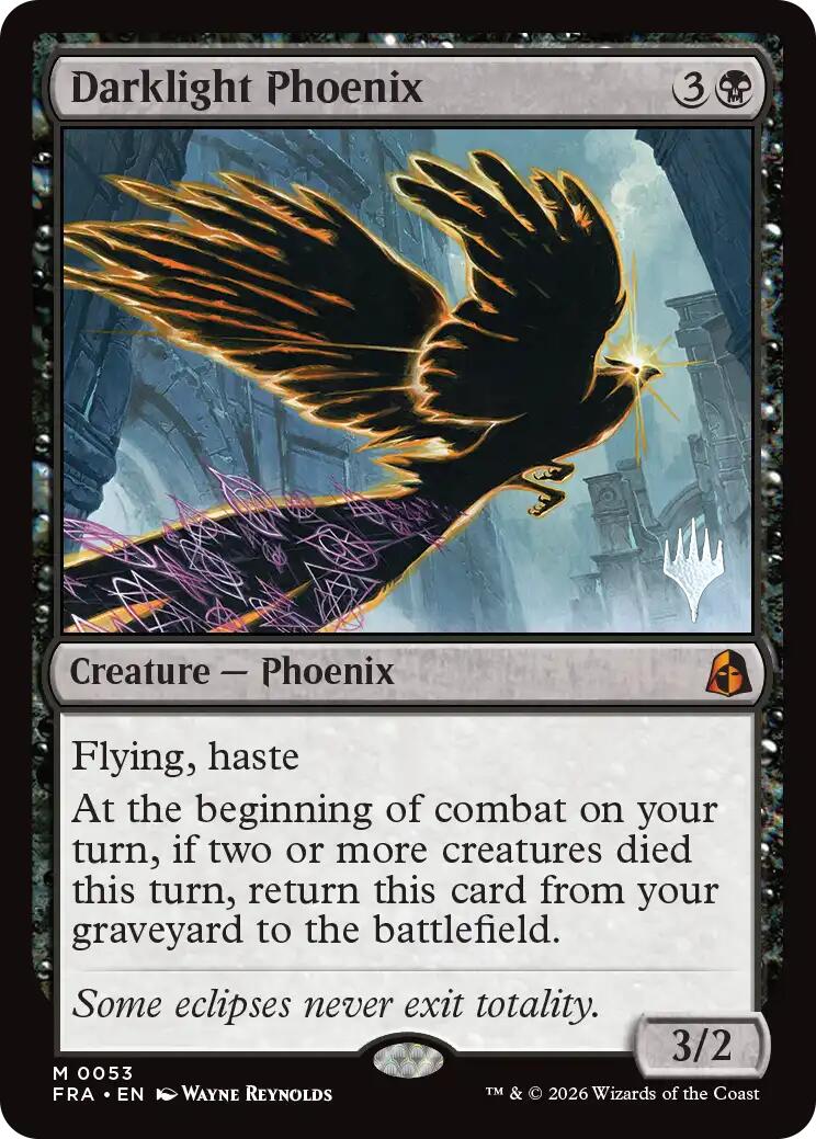 Darklight Phoenix [Reality Fracture Promos] | Tabernacle Games