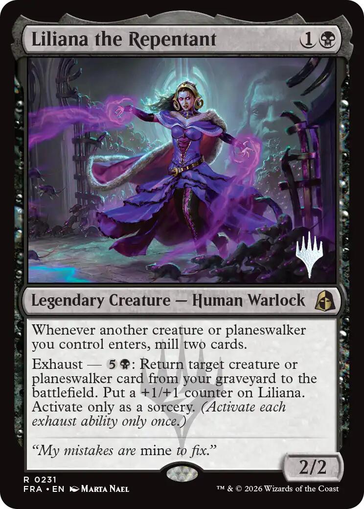 Liliana the Repentant [Reality Fracture Promos] | Tabernacle Games