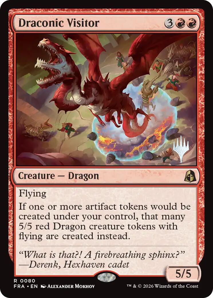Draconic Visitor [Reality Fracture Promos] | Tabernacle Games