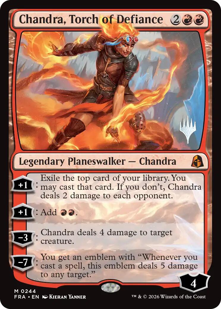 Chandra, Torch of Defiance [Reality Fracture Promos] | Tabernacle Games