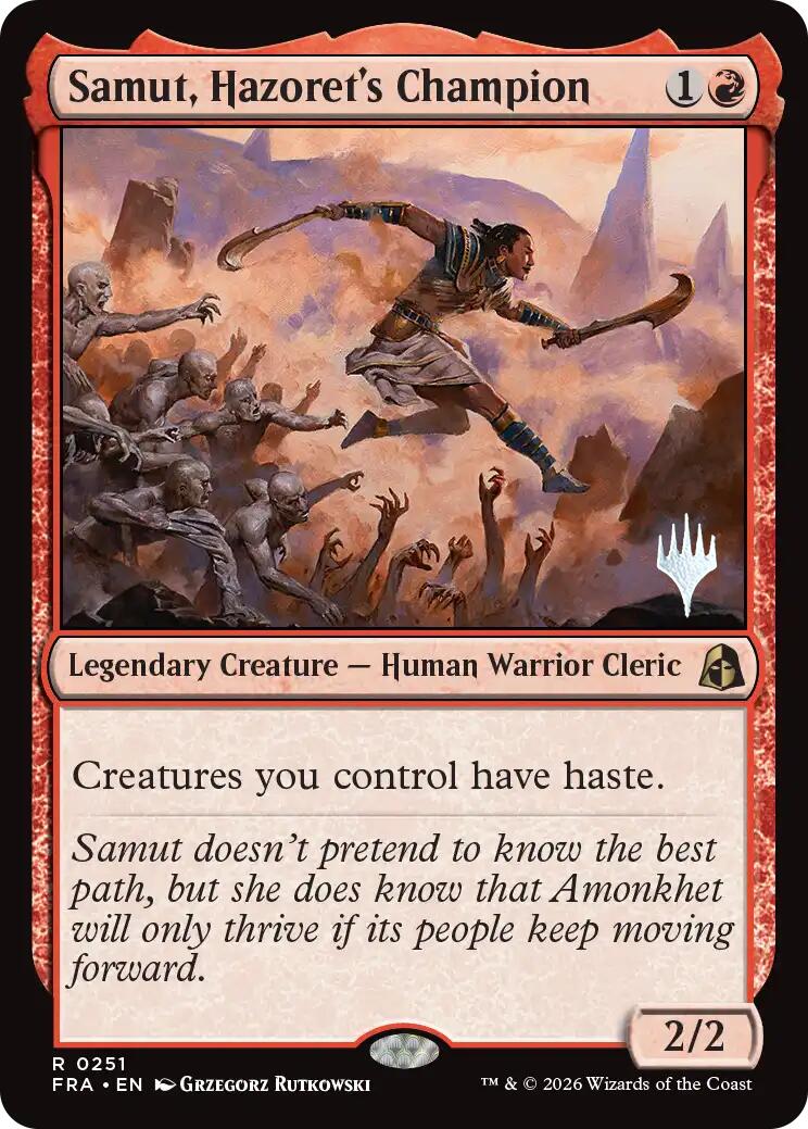 Samut, Hazoret's Champion [Reality Fracture Promos] | Tabernacle Games