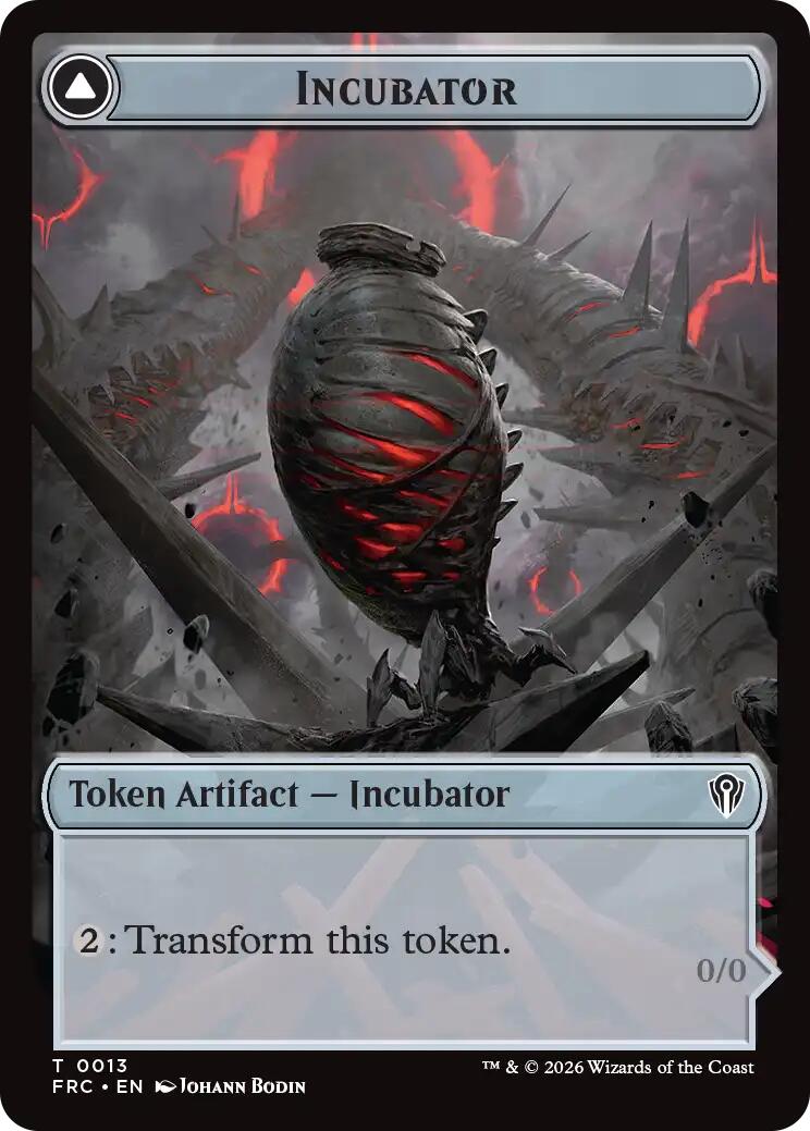 Phyrexian // Incubator Double-Sided Token [Reality Fracture Commander Tokens] | Tabernacle Games