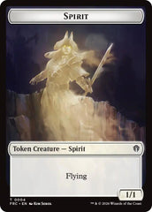 Spirit // Jace Double-Sided Token [Reality Fracture Commander Tokens] | Tabernacle Games