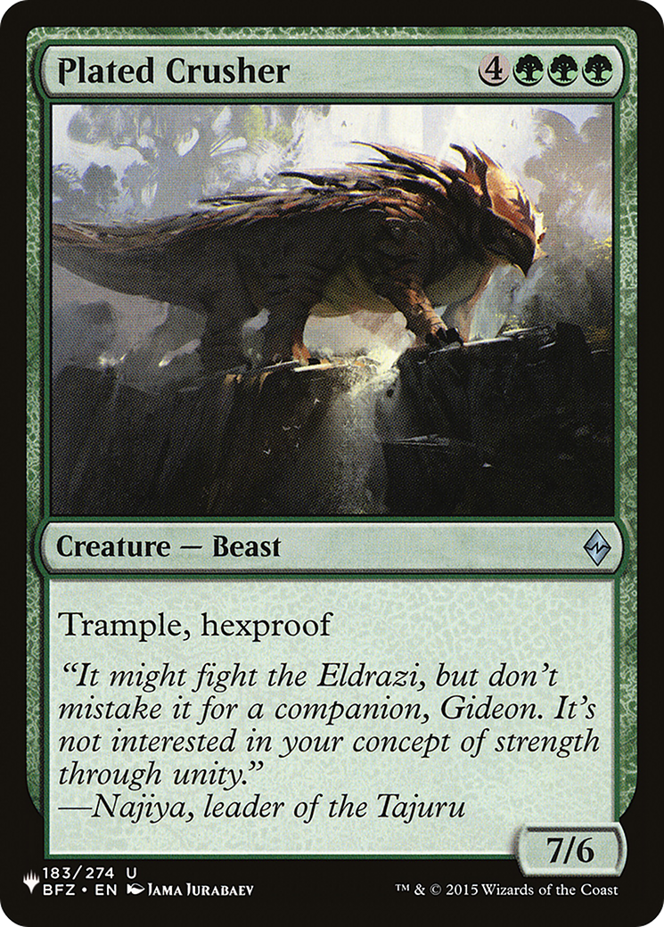Plated Crusher [The List] | Tabernacle Games