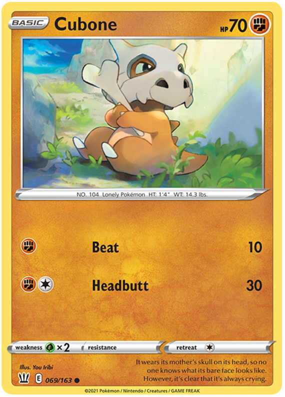 Cubone (069/163) [Sword & Shield: Battle Styles] | Tabernacle Games