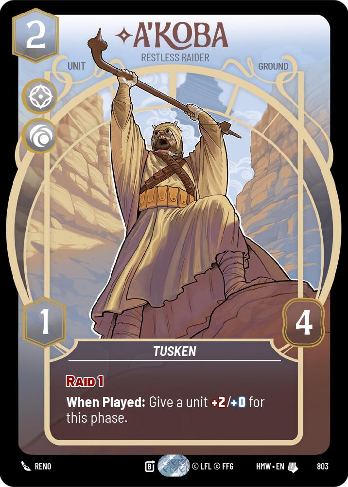 A'Koba - Restless Raider (803) (Prestige) (803) [Homeworlds] | Tabernacle Games