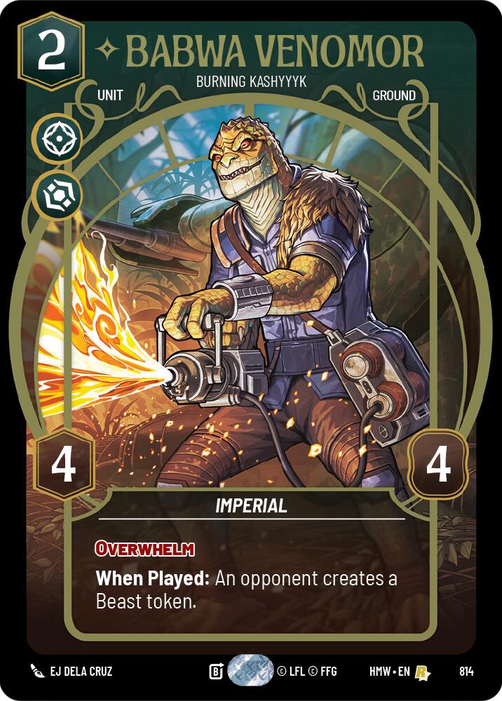 Babwa Venomor - Burning Kashyyyk (814) (Prestige) (814) [Homeworlds] | Tabernacle Games