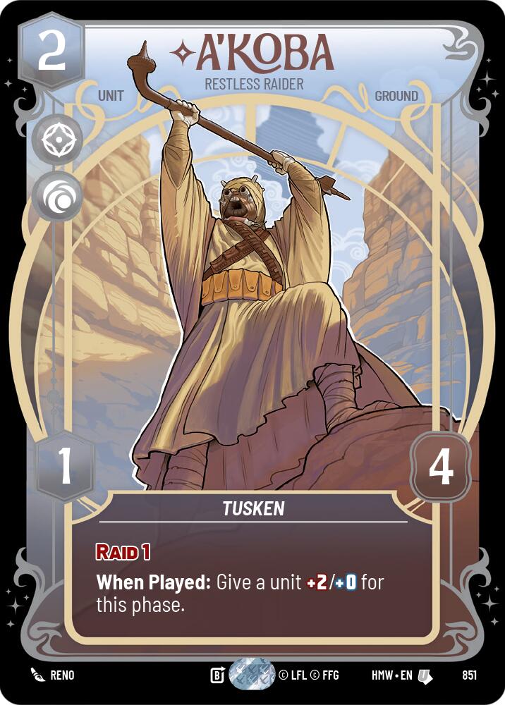 A'Koba - Restless Raider (851) (Prestige Foil) (851) [Homeworlds] | Tabernacle Games