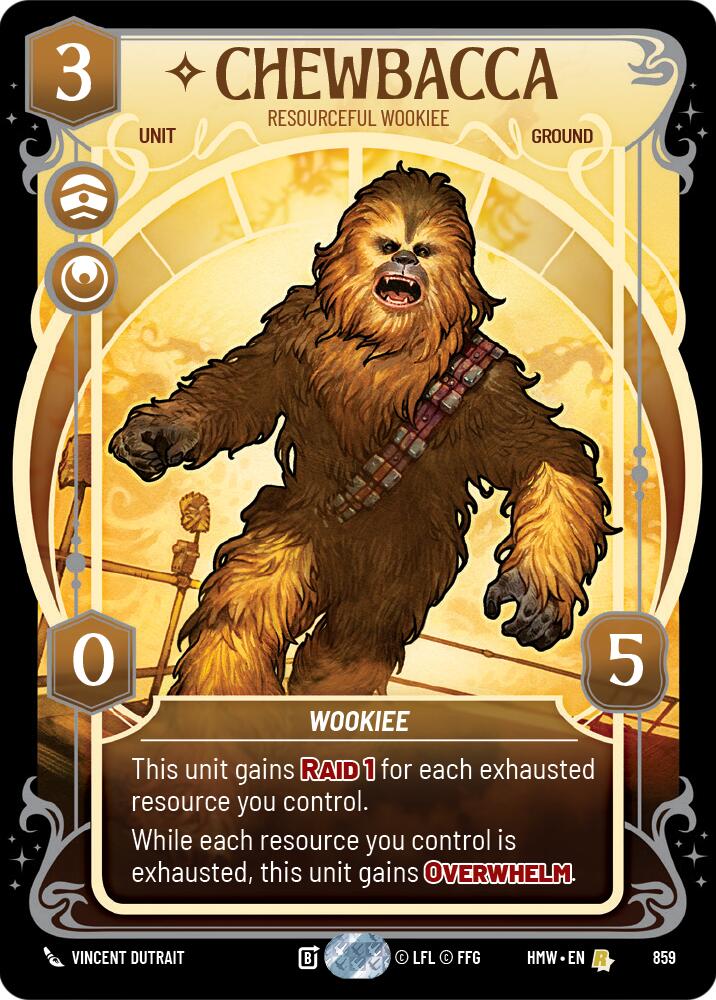 Chewbacca - Resourceful Wookiee (859) (Prestige Foil) (859) [Homeworlds] | Tabernacle Games