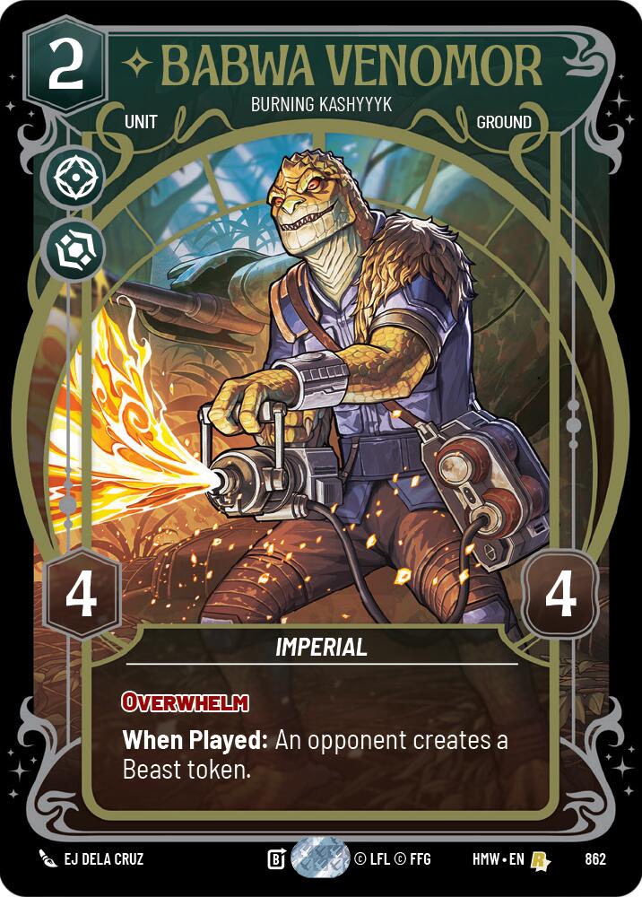 Babwa Venomor - Burning Kashyyyk (862) (Prestige Foil) (862) [Homeworlds] | Tabernacle Games