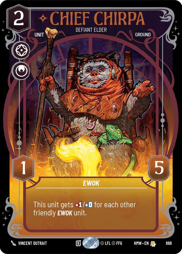 Chief Chirpa - Defiant Elder (866) (Prestige Foil) (866) [Homeworlds] | Tabernacle Games