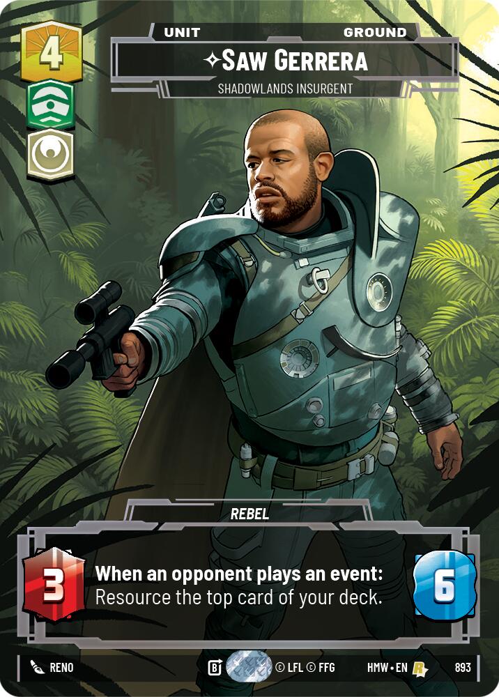 Saw Gerrera - Shadowlands Insurgent (893) (Prestige Foil) (893) [Homeworlds] | Tabernacle Games
