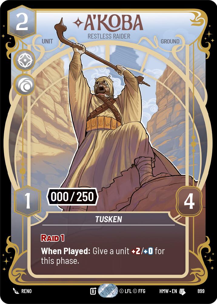 A'Koba - Restless Raider (899) (Serialized) (899) [Homeworlds] | Tabernacle Games