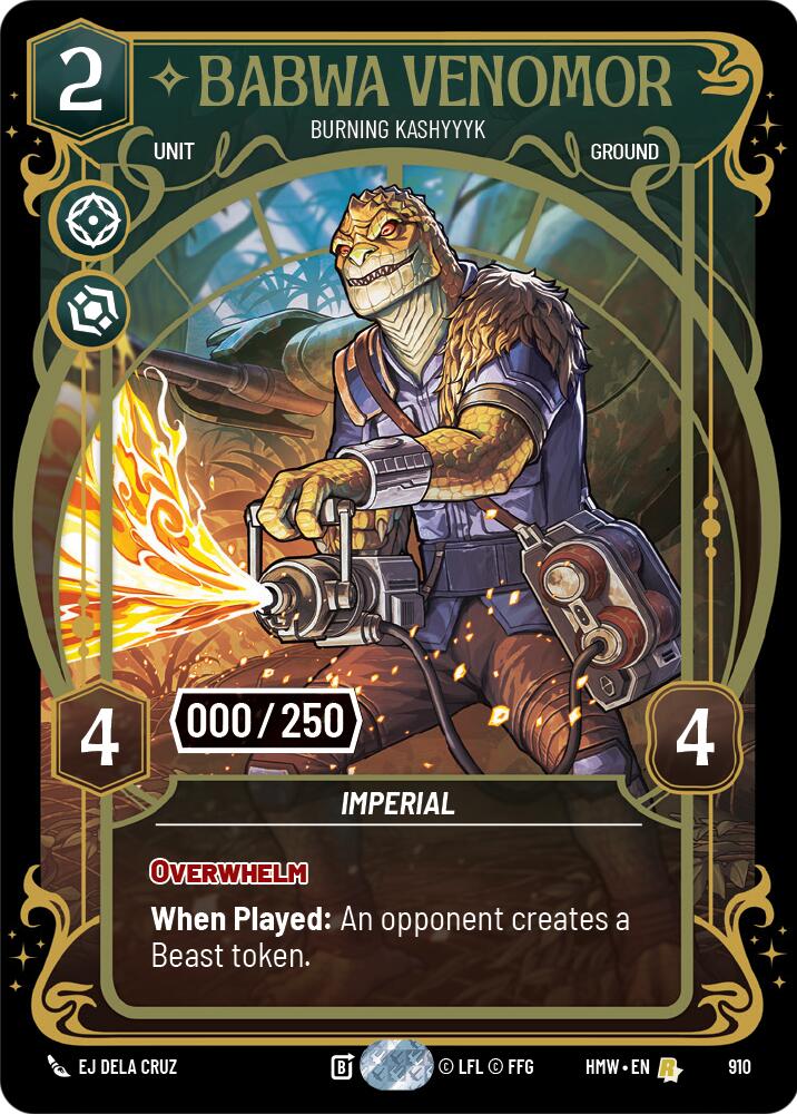 Babwa Venomor - Burning Kashyyyk (910) (Serialized) (910) [Homeworlds] | Tabernacle Games