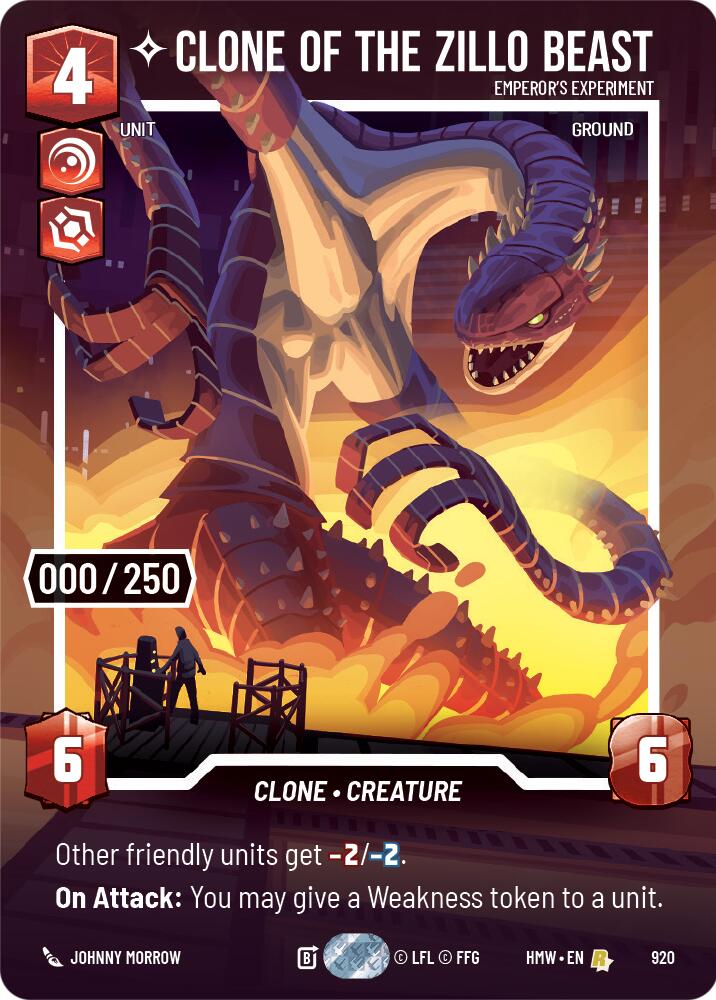 Clone of the Zillo Beast - Emperor's Experiment (920) (Serialized) (920) [Homeworlds] | Tabernacle Games