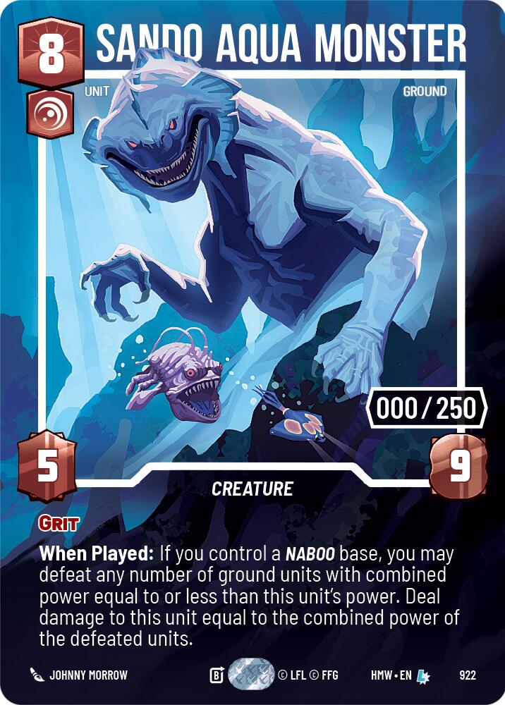 Sando Aqua Monster (922) (Serialized) (922) [Homeworlds] | Tabernacle Games