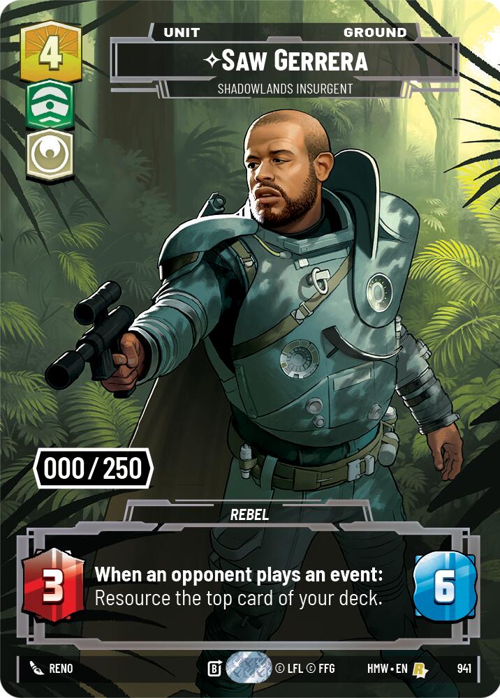 Saw Gerrera - Shadowlands Insurgent (941) (Serialized) (941) [Homeworlds] | Tabernacle Games