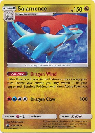 Salamence (106/168) (Cosmos Holo) [Sun & Moon: Celestial Storm] | Tabernacle Games