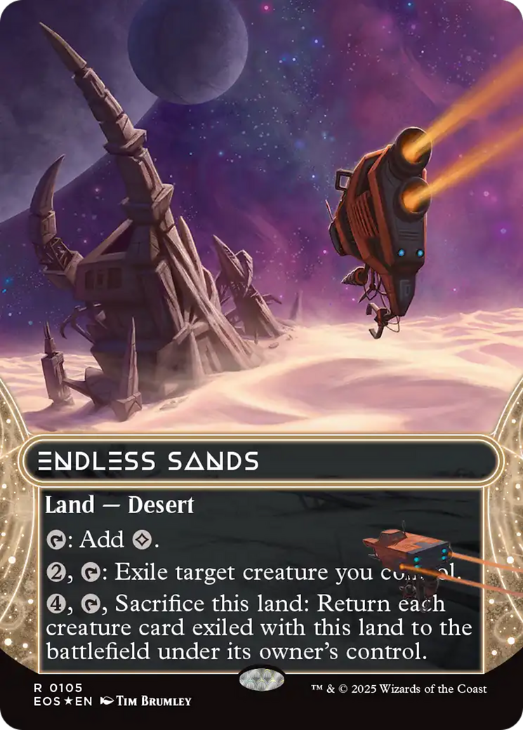 Endless Sands (0105) (Borderless) (Galaxy Foil) [Edge of Eternities: Stellar Sights] | Tabernacle Games