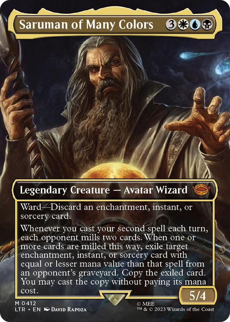 Saruman of Many Colors (Borderless Alternate Art) [The Lord of the Rings: Tales of Middle-Earth] | Tabernacle Games
