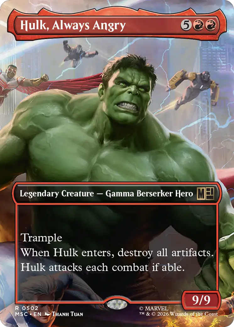 Hulk, Always Angry (Borderless) [Marvel Super Heroes Commander] | Tabernacle Games