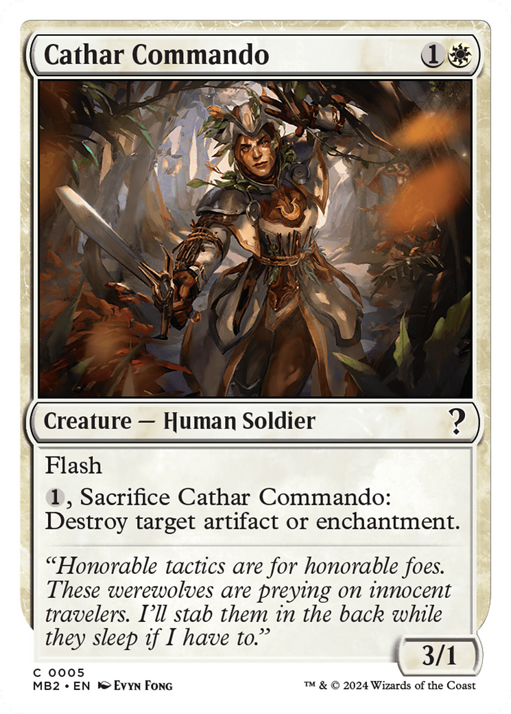 Cathar Commando (White Border) [Mystery Booster 2] | Tabernacle Games