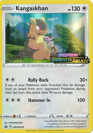 Kangaskhan (SWSH038) (Staff Prerelease Promo) [Sword & Shield: Black Star Promos] | Tabernacle Games