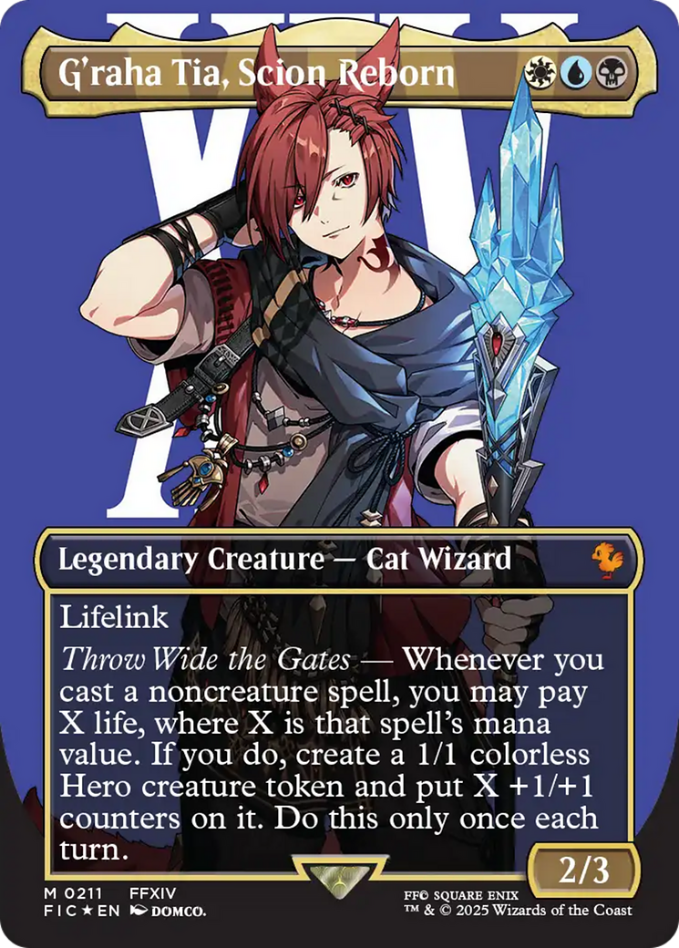 G'raha Tia, Scion Reborn (Borderless) (Surge Foil) [FINAL FANTASY Commander] | Tabernacle Games