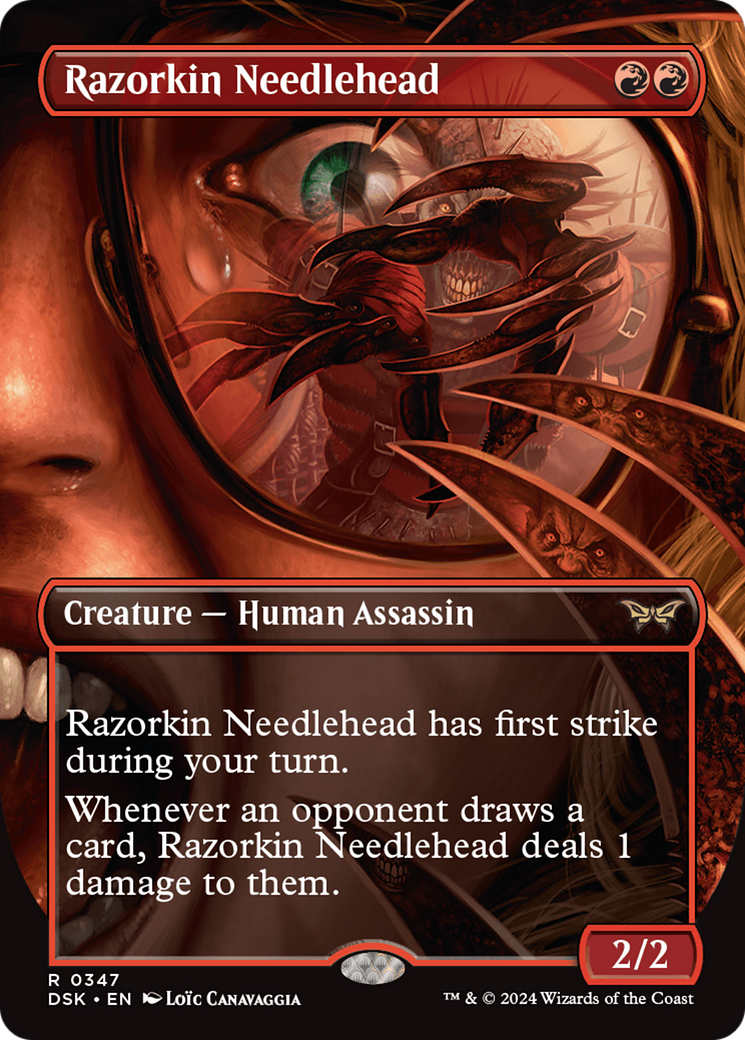 Razorkin Needlehead (Borderless) [Duskmourn: House of Horror] | Tabernacle Games