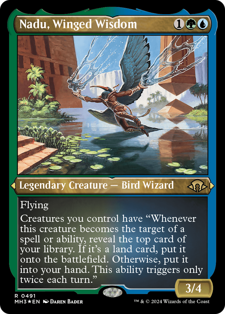 Nadu, Winged Wisdom (Foil Etched) [Modern Horizons 3] | Tabernacle Games