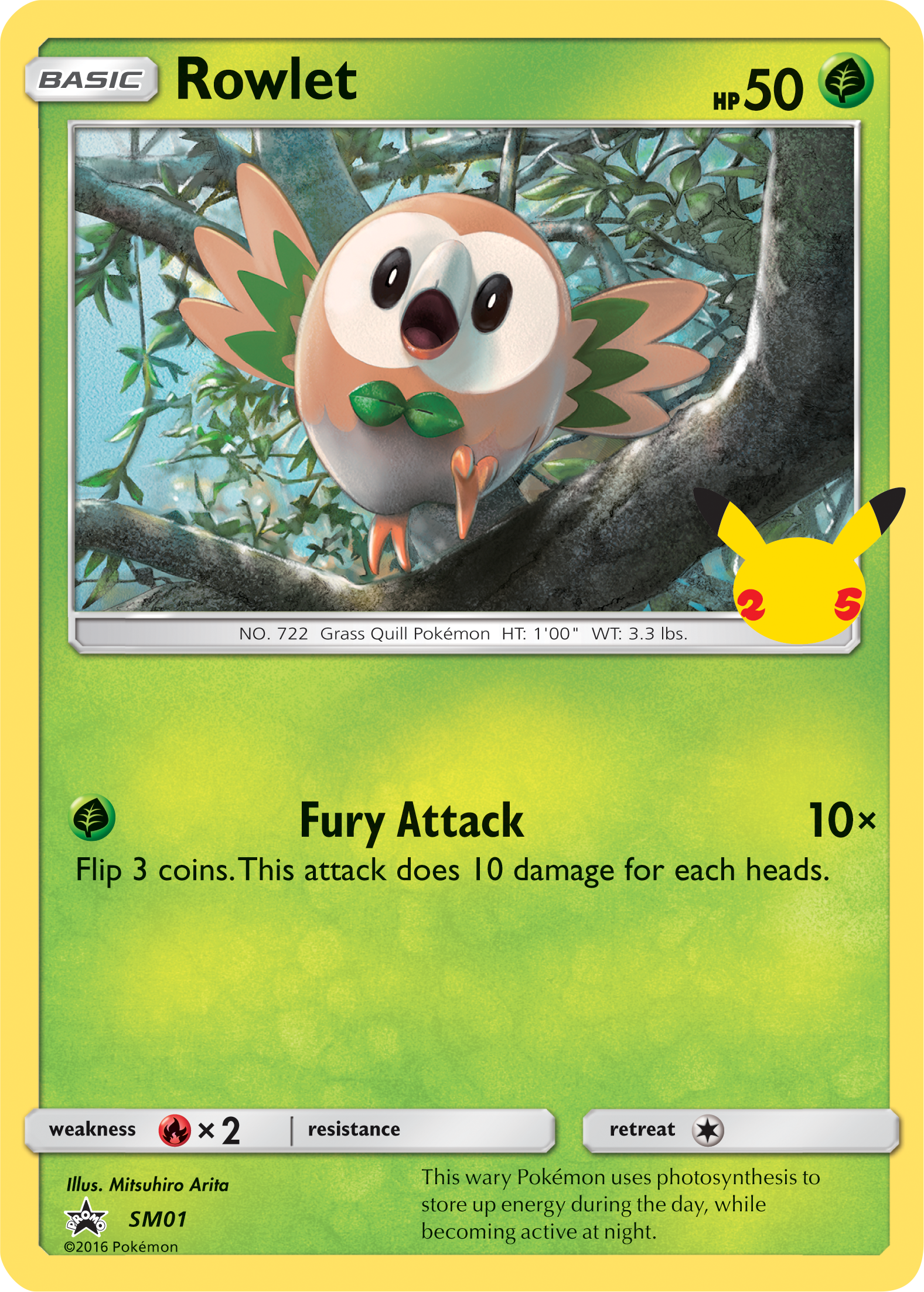 Rowlet (SM01) (Jumbo Card) [First Partner Pack] | Tabernacle Games