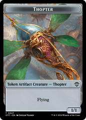 Thopter // Treasure Double-Sided Token [Outlaws of Thunder Junction Commander Tokens] | Tabernacle Games