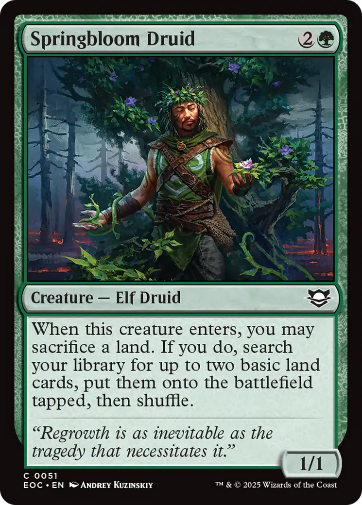 Springbloom Druid [Edge of Eternities Commander] | Tabernacle Games