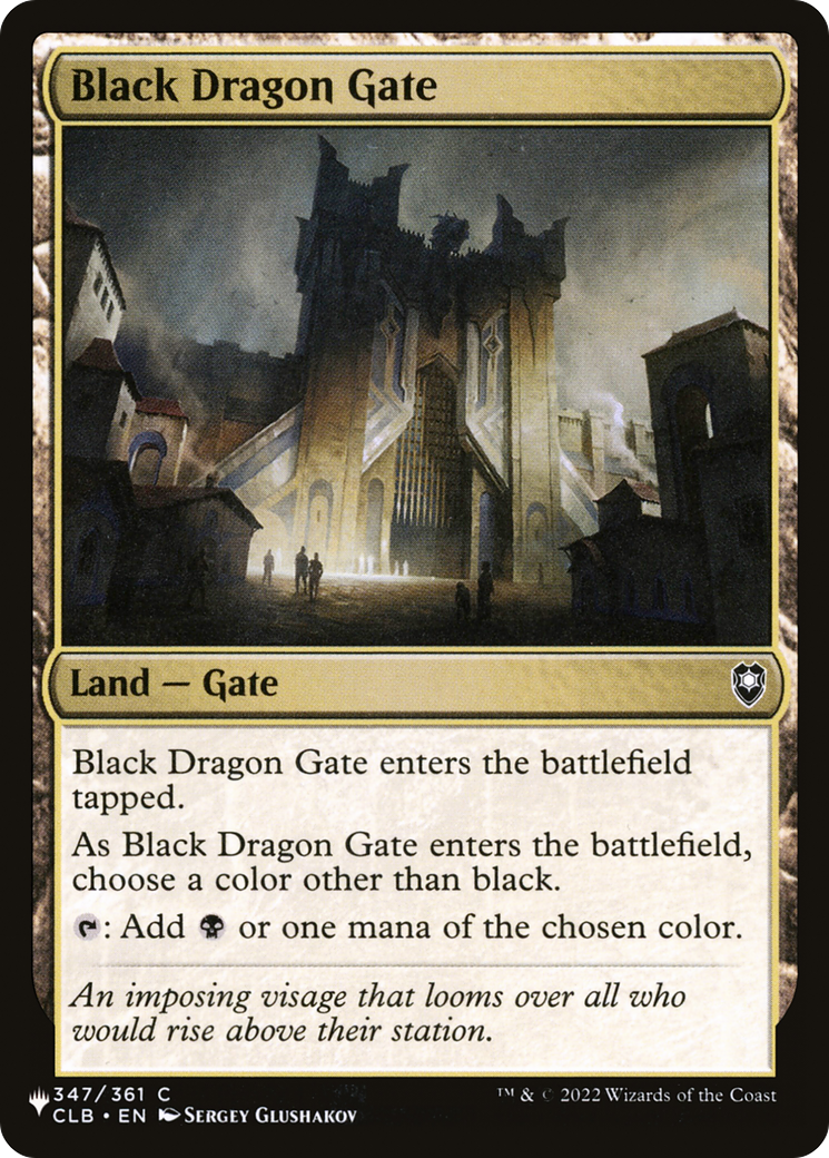 Black Dragon Gate [The List] | Tabernacle Games