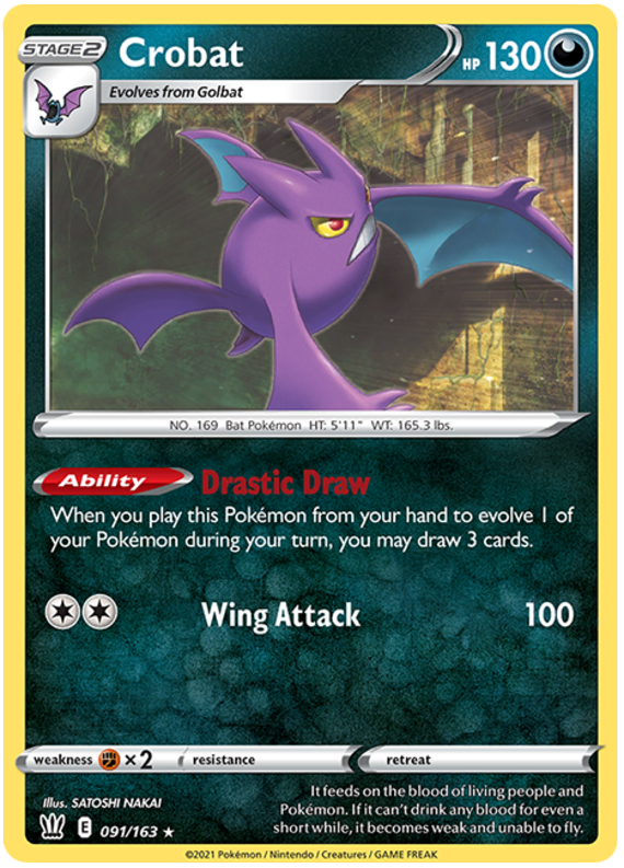 Crobat (091/163) (Theme Deck Exclusive) [Sword & Shield: Battle Styles] | Tabernacle Games