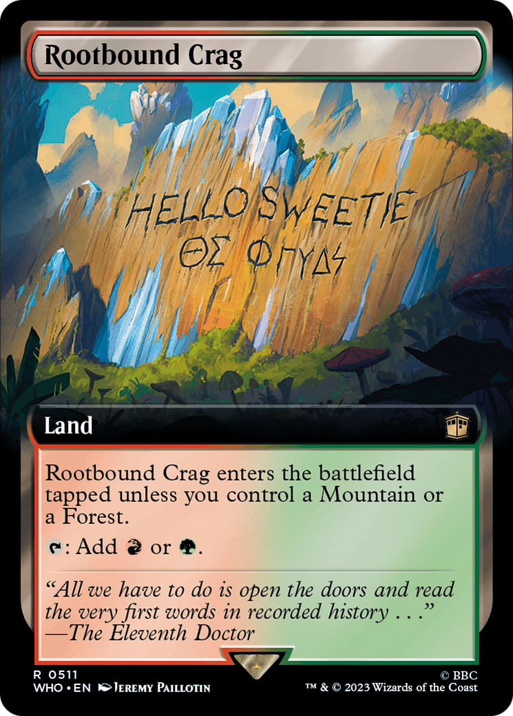 Rootbound Crag (Extended Art) [Doctor Who] | Tabernacle Games