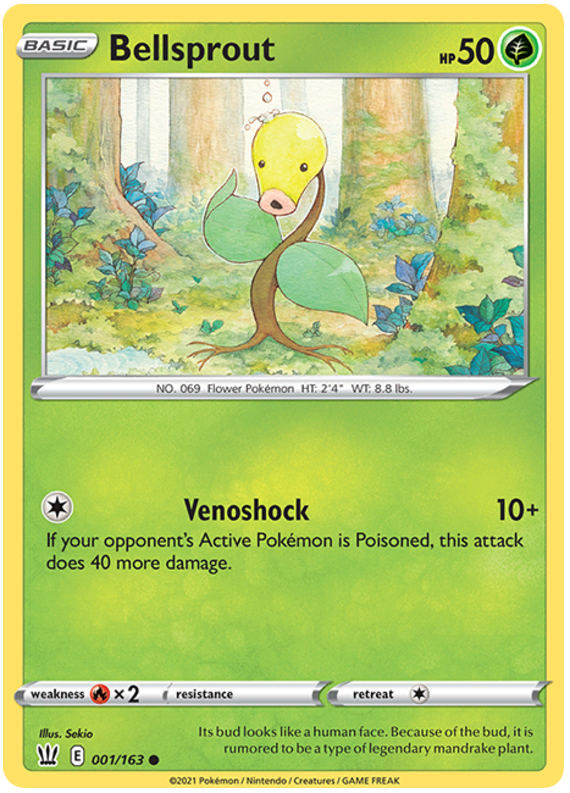 Bellsprout (001/163) [Sword & Shield: Battle Styles] | Tabernacle Games