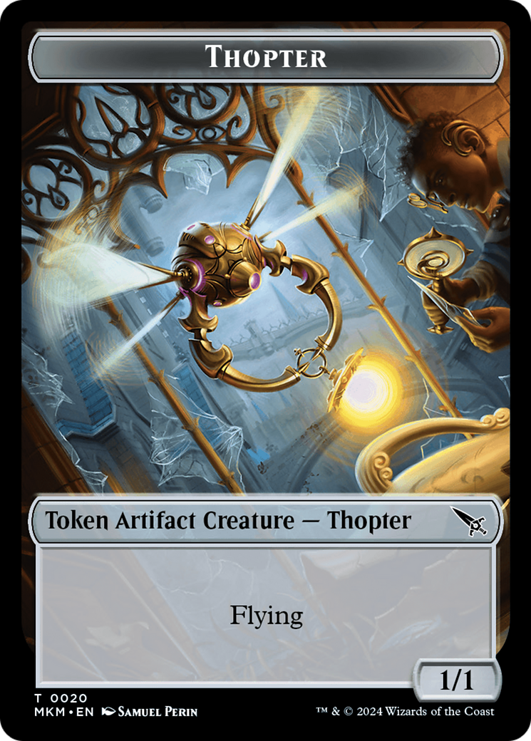 Thopter (0020) // Goblin Double-Sided Token [Murders at Karlov Manor Tokens] | Tabernacle Games