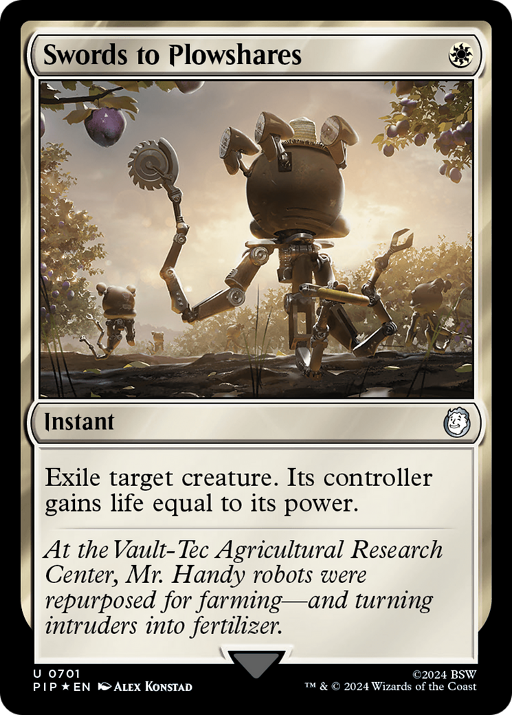 Swords to Plowshares (Surge Foil) [Fallout] | Tabernacle Games