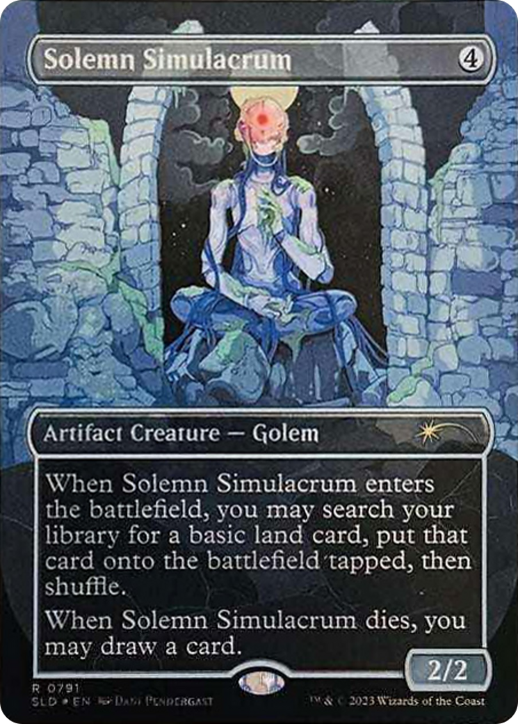 Solemn Simulacrum (0791) (Borderless) [Secret Lair Drop Series] | Tabernacle Games