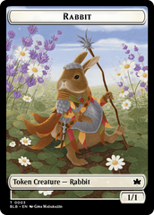 Rabbit // Rabbit Double-Sided Token [Bloomburrow Tokens] | Tabernacle Games