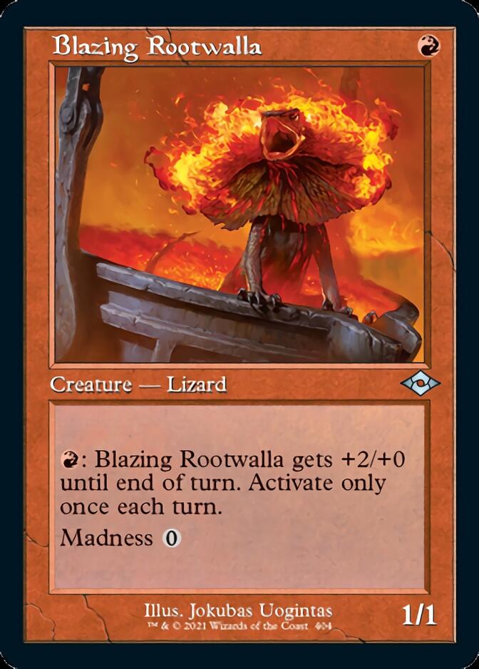 Blazing Rootwalla (Retro Foil Etched) [Modern Horizons 2] | Tabernacle Games