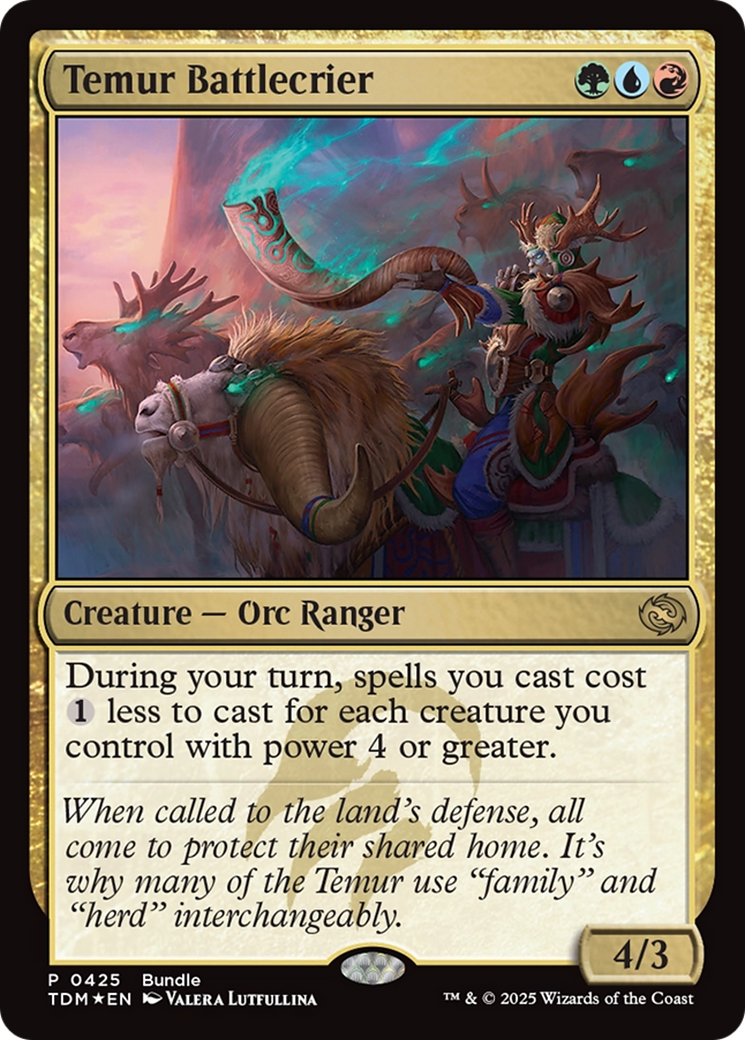Temur Battlecrier (Bundle) [Tarkir: Dragonstorm Promos] | Tabernacle Games