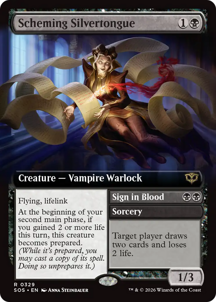 Scheming Silvertongue (Extended Art) [Secrets of Strixhaven] | Tabernacle Games