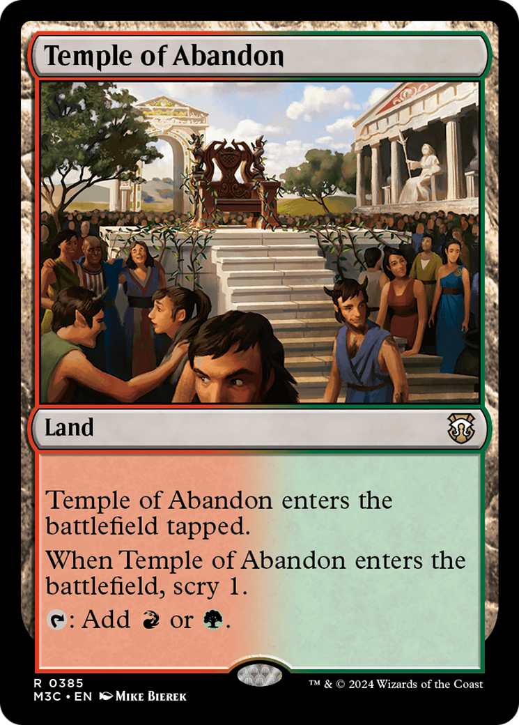 Temple of Abandon (Ripple Foil) [Modern Horizons 3 Commander] | Tabernacle Games