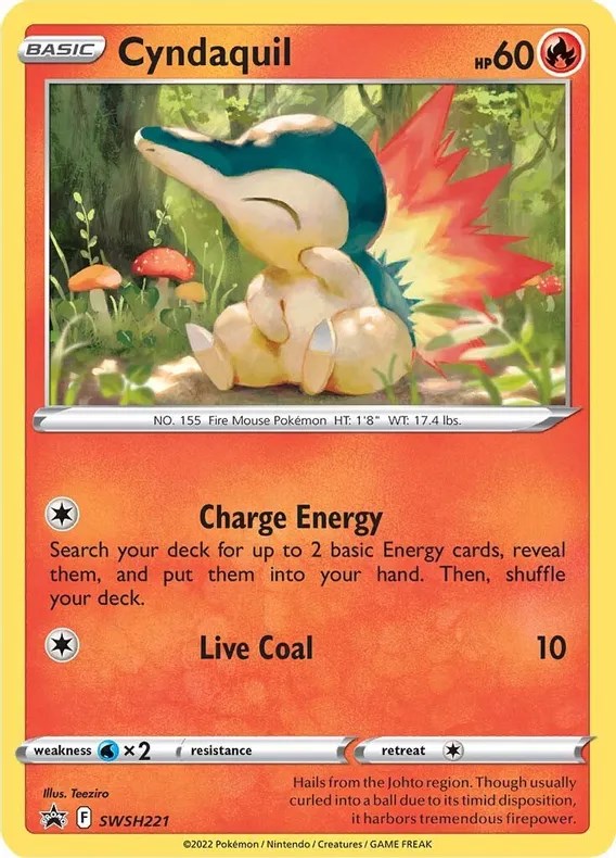 Cyndaquil (SWSH221) (Cosmos Holo) [Sword & Shield: Black Star Promos] | Tabernacle Games